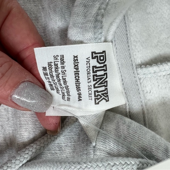 NWT Victoria’s Secret Pink cropped rhinestone hoodie - Picture 4 of 6